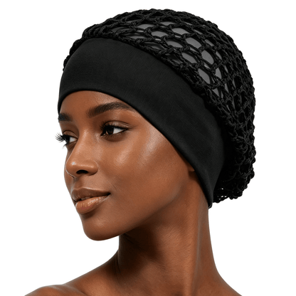 😴 3-delat flexibelt nattmössa-set – Satinmössa med bred kant för bekvämt hårskydd 💕