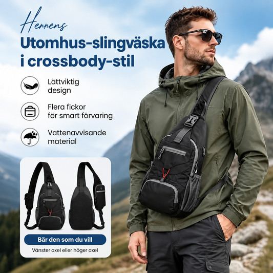 🎒 50 % RABATT! Flera fickor, praktisk för utomhus – Slingväska för män ✨