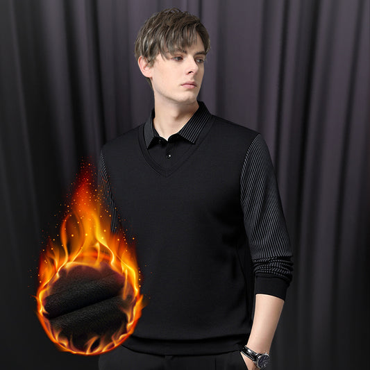 👔Ανδρικό μοντέρνο πουκάμισο με όρθιο γιακά και διπλό κόψιμο