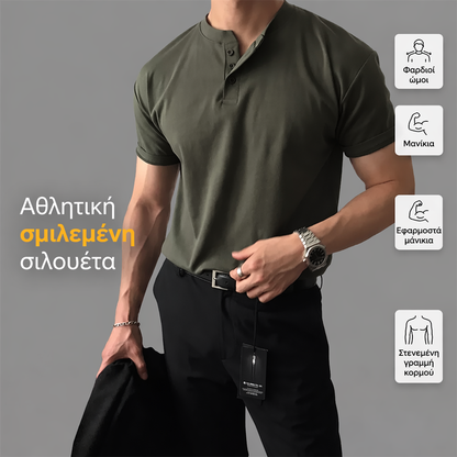 Ανδρικό καθημερινό πουκάμισο με κοντά μανίκια 👕 Ελαφρύ, αέρινο και ιδανικό για ηλιόλουστες μέρες