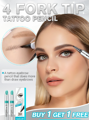 τρισδιάστατο αδιάβροχο Microblading μάνδρα φρυδιών 4 μολύβι δερματοστιξιών άκρης πιρουνιών (2 τεμάχια)