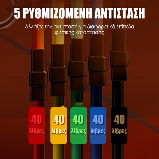 💪 Σετ ελαστικών λωρίδων αντίστασης 14 τεμαχίων (με λαβές), για γυμναστήριο στο σπίτι