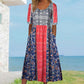 2025 Γυναικείο κομψό φόρεμα με boho print