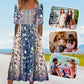2025 Γυναικείο κομψό φόρεμα με boho print