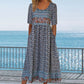 2025 Γυναικείο κομψό φόρεμα με boho print