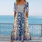 2025 Γυναικείο κομψό φόρεμα με boho print