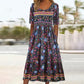 2025 Γυναικείο κομψό φόρεμα με boho print
