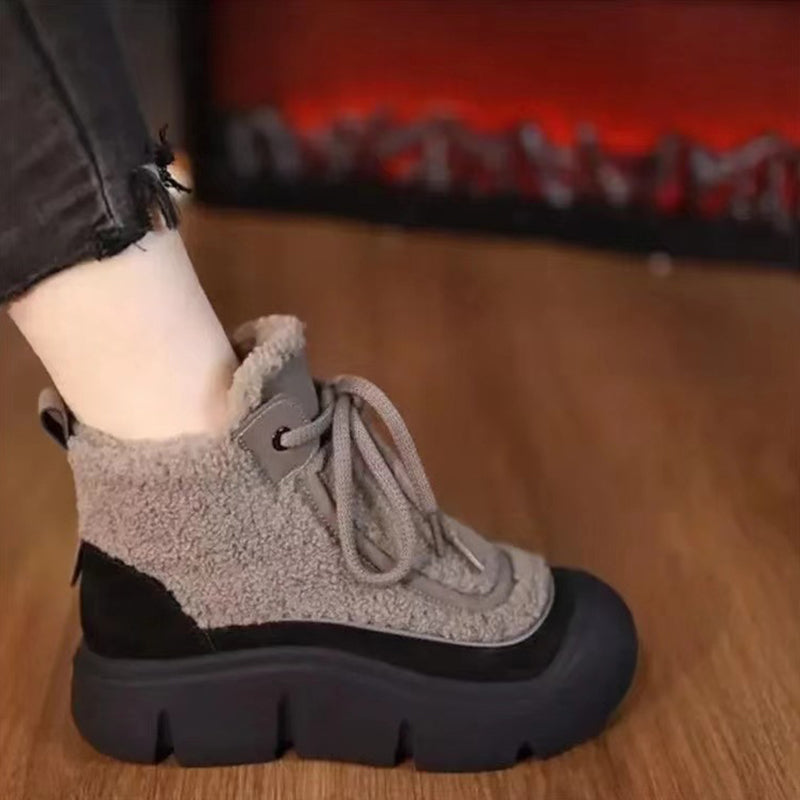 Women’s Cozy Plush Platform Ankle Boots