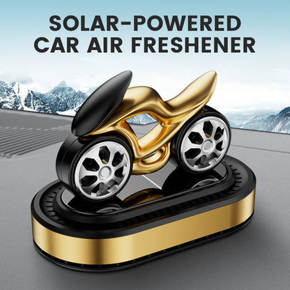 Αρωματικό αυτοκινήτου σε σχήμα μοτοσικλέτας που λειτουργεί με ηλιακή ενέργεια