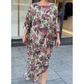 Φόρεμα με λαιμόκοψη και floral print