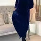 💃 Στρογγυλό λαιμό μακρύ φόρεμα αδυνατίσματος