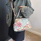 Τέλειο δώρο - Γυναικεία τσάντα με κεντημένο λουλούδι vintage