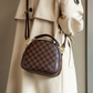 Καφέ & μαύρη καρό τσάντα ώμου