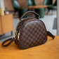 Καφέ & μαύρη καρό τσάντα ώμου