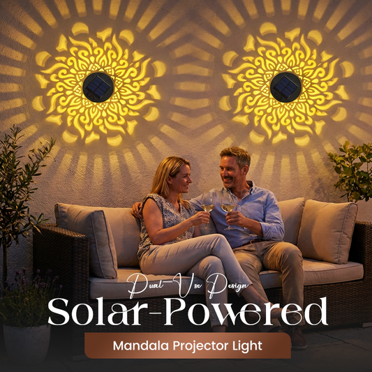 【✨ 1 + 1 δωρεάν】Ηλιακό μάνταλα φως για κήπο και βεράντα – 2 σε 1: Φωτιστικό δαπέδου και τοίχου
