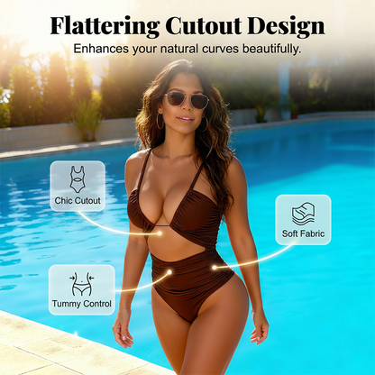 Γυναικεία μαγιό με ψηλή μέση και κορσέ