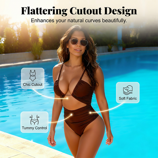 Γυναικεία μαγιό με ψηλή μέση και κορσέ