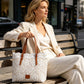 Κομψή τσάντα tote με δαντέλα και μεγάλη χωρητικότητα