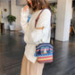 Βοημική κεντητή crossbody τσάντα με κρόσσια – μοναδική & κομψή