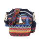 Βοημική κεντητή crossbody τσάντα με κρόσσια – μοναδική & κομψή