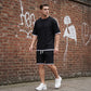 Men's Waffle Knit T-Shirt & Shorts Set