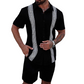 👕 Σετ 2 τεμαχίων με ανδρικό casual πουκάμισο και σορτς