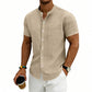 Men's Loose Fit Solid Short Sleeve Shirt