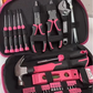 Pink General Household Hand Tool Kit