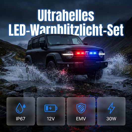 LED-Warnblitzlicht-Set für den Kühlergrill