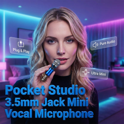 【✨ 1 + 1 ingyen - 2 db】 3,5 mm-es jack csatlakozós mini énekmikrofon 🎤