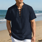 👕Νέα καλοκαιρινή σειρά ανδρικών πουκάμισων με γιακά Χένρι, εξαιρετικά κομψά