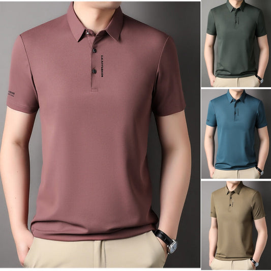 👕 Ανδρικό κοντομάνικο μπλουζάκι με λαιμόκοψη και στενή γραμμή