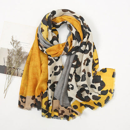 🐆 Mångsidig lättvikts schal med leopardmönster – Stilfull och enkel att kombinera ✨