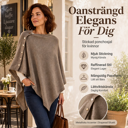 🥻 Enkel och elegant, mjuk stickad damsjal