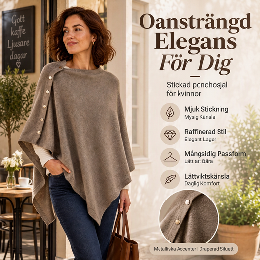 🥻 Enkel och elegant, mjuk stickad damsjal