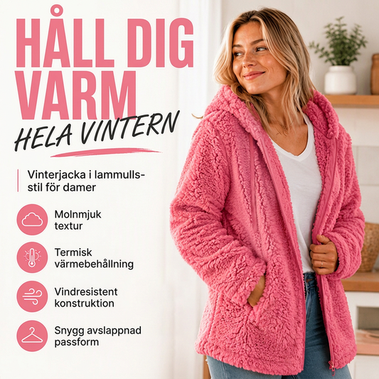 😍 Luvtröja med dragkedja för kvinnor, luddig jacka