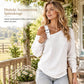 ✨Asymmetrisk design, unik & snygg – Dam en-axel linne-topp ✨