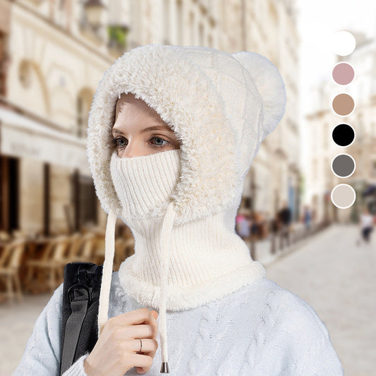 🧣3-i-1 fullt skydd, flexibel ventilation – Vinterbalaclava med huva ✨