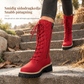 👢🍂 Plattformstövlar för kvinnor – Rund tå, tjock sula, höstmode 📦