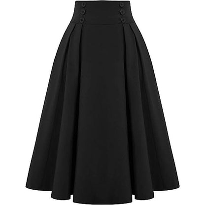 👗✨ Högmidjad midikjol med veck – För kvinnor, stilren och skön 🔥