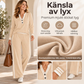 👚 Set med randig långärmad tröja och vida byxor – För kvinnor, bekvämt och stilrent 🎯