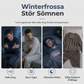 ✨Mjuk plyschstickad loungetröja och pyjamas för män – Rundhalsad enfärgad tröja och rutiga byxor ✨