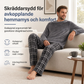 ✨Mjuk plyschstickad loungetröja och pyjamas för män – Rundhalsad enfärgad tröja och rutiga byxor ✨