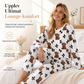👚 Mjukt milk-silk pyjamas set för kvinnor – Långärmad topp och långbyxor, avslappnad loungedräkt ✨